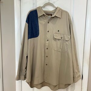 Remington Sportsman Vented Shooter Shirt Sz XXL (50-52) Khaki Tan Hunting